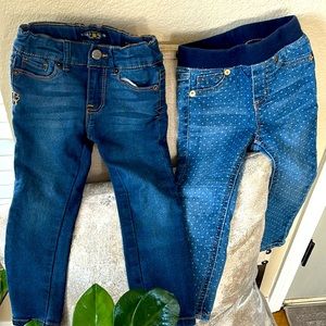 Denim jegging duo bundle Lucky brand zipper w snap & Cherokee polka dots. *3